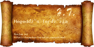 Hegedűs Terézia névjegykártya