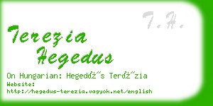 terezia hegedus business card